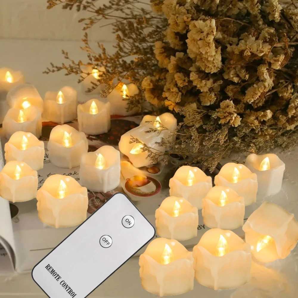 Flameless Flickering Votive Led Candles Battery Operated Electric Tealight for Christmas Wedding Birthday Halloween Decoration W251107