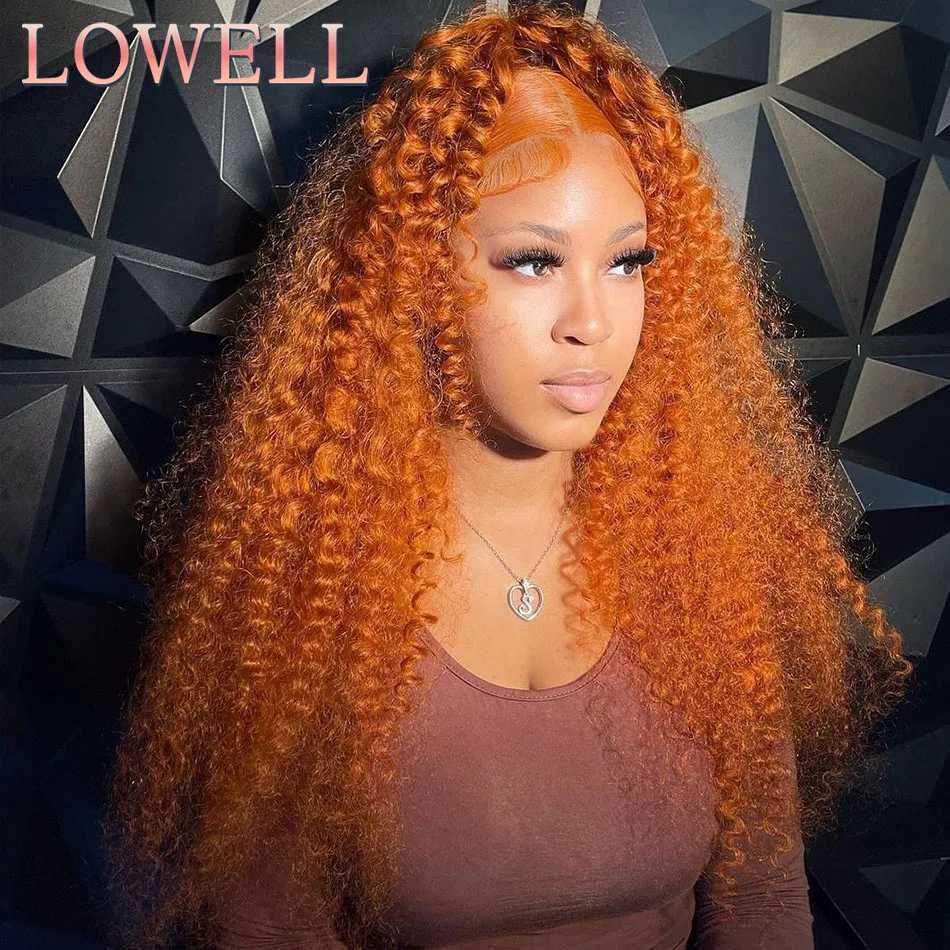 Orange Ginger Lace Front Wig Curly Human Hair Wigs 30 32 Inch Deep Wave Frontal Wig 13x4 13x6 HD Lace Front Human Hair Wig W251107
