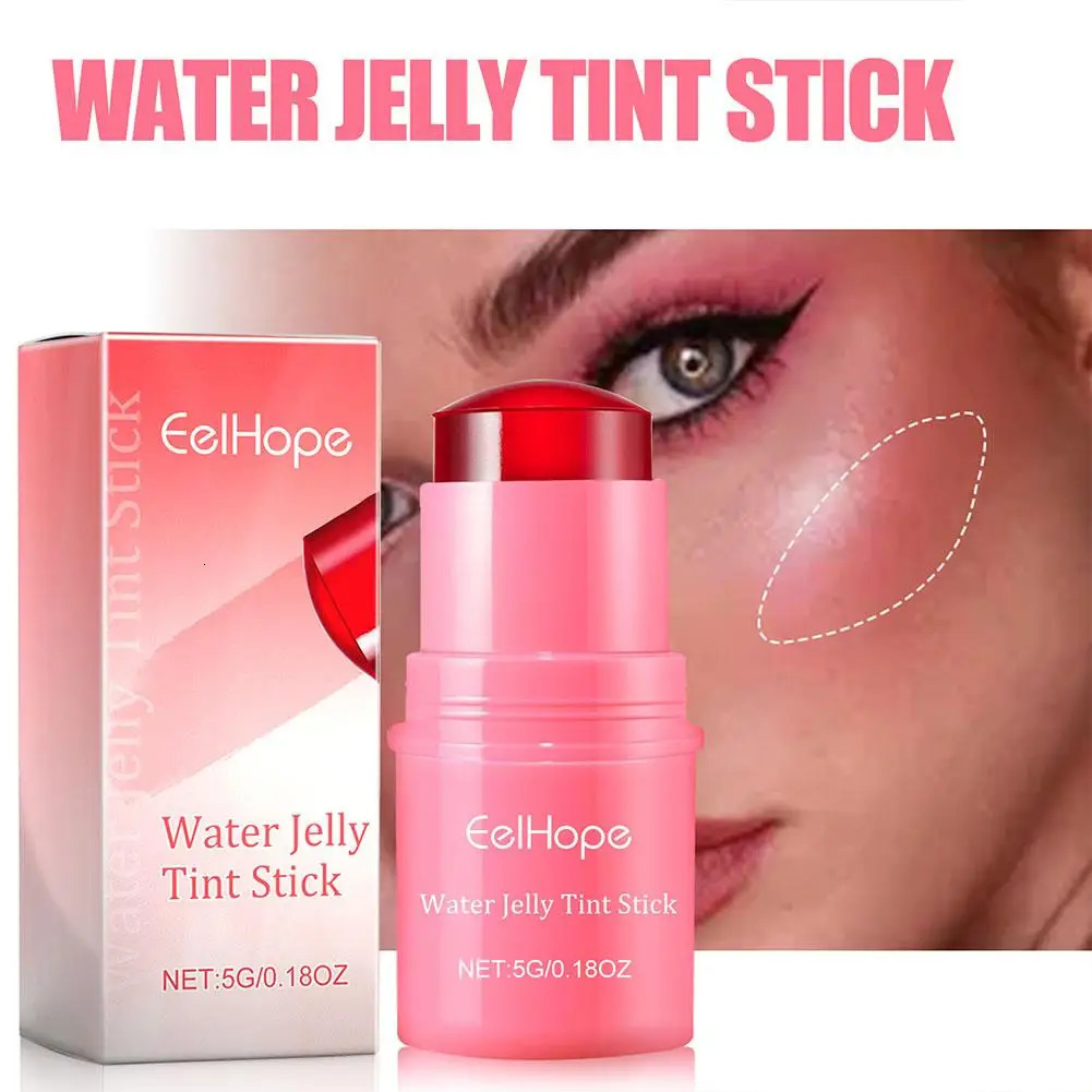 EELHOE 3 in 1 cheek lip color moisturizing powder blusher eye cream bright jelly coloring stick matte contour makeup 250325