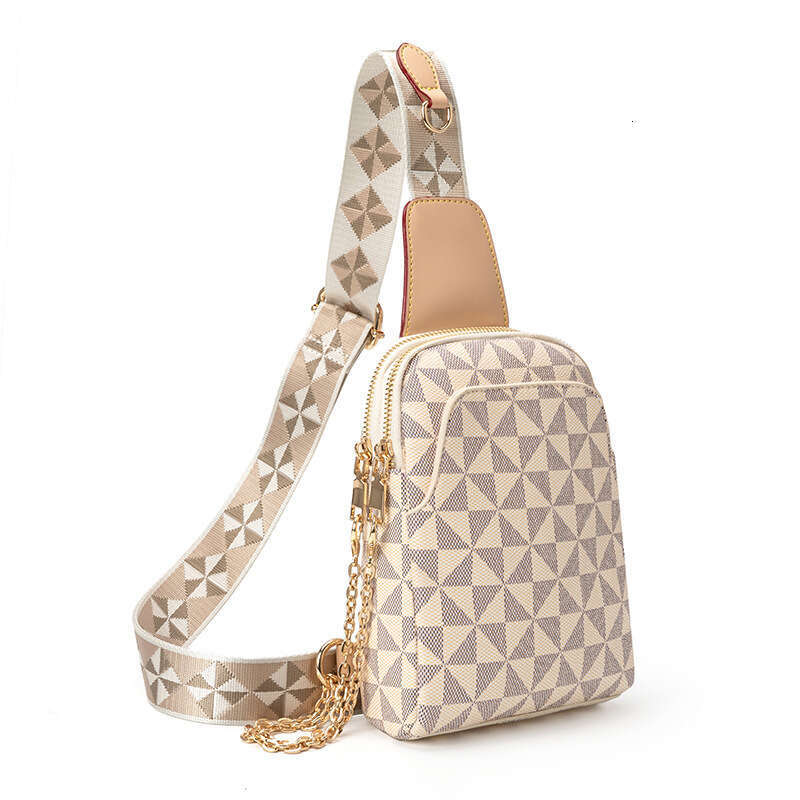 Designer Bag Foreign Trade Bags New Cross Border Chest Women S Printed Soft Leather Retro Crossbody Outdoor Phone
