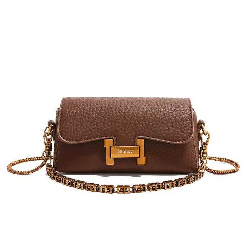 Womens Fashion PU Leather CrossbodyBagCasual Solid Color Chain Strap Shoulder Bacfor DailyW251107