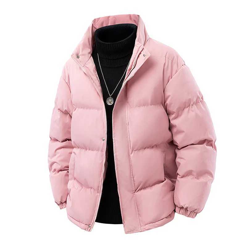Mens Solid Color Simple Basic Casual Trendy Stand Collar Long Sleeve Business Quilted Jackets Male New Fashion Coats ClothesT251107