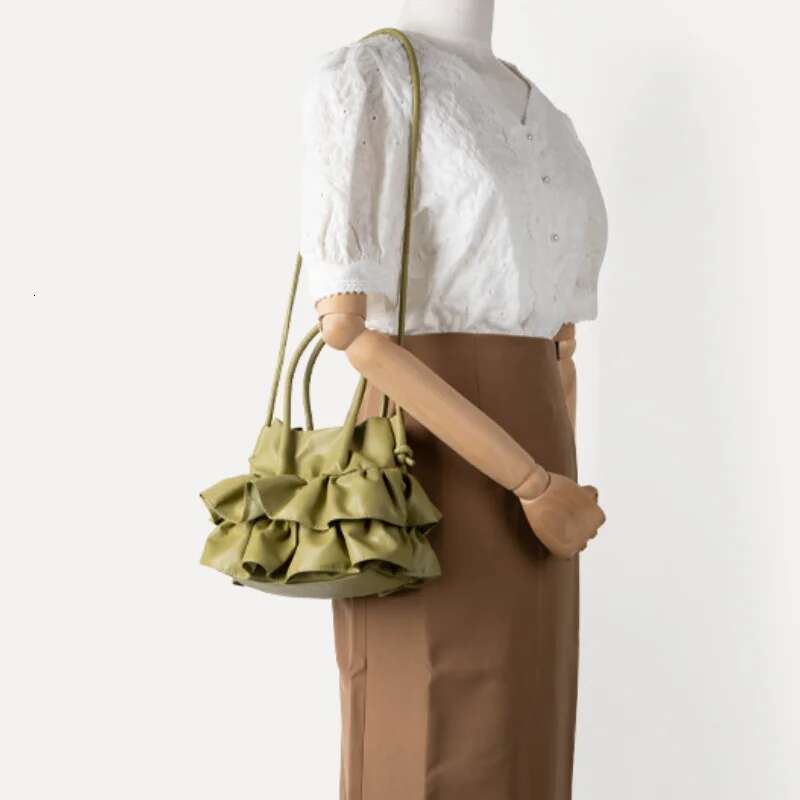 Handbags For Women 2024 Fashion Versatile Female Pleated Ruffle Shoulder Simple Solid Color Large Capacity Crossbody Bags