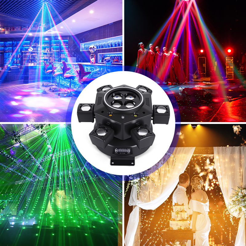 Stock In USA Beehive six-arm swaying stage light strip remote control with adjustable lighting strips