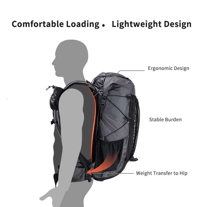 Naturehike Ultralight Backpack 60+5L/40L Frame Waterproof Travel Bag Large Capacity Camping Outdoor Hiking With Rain Cover