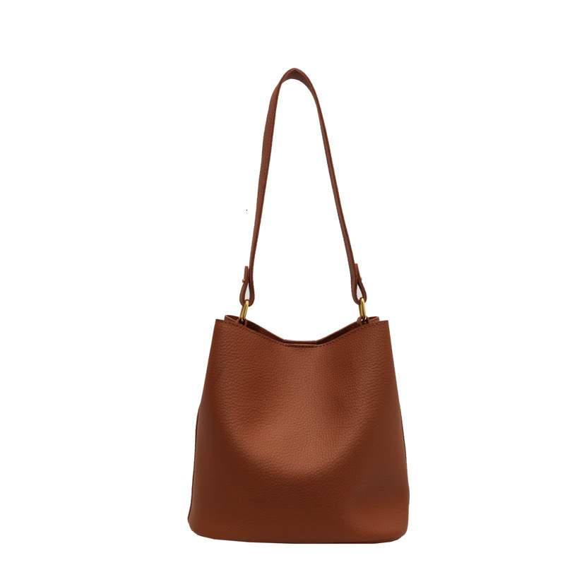 2025S Designer Women S Bag Bag For Women New Fashionable Shoulder Bag Large Capacity Commuting Solid Color Simple Crossbody Bucket Bag