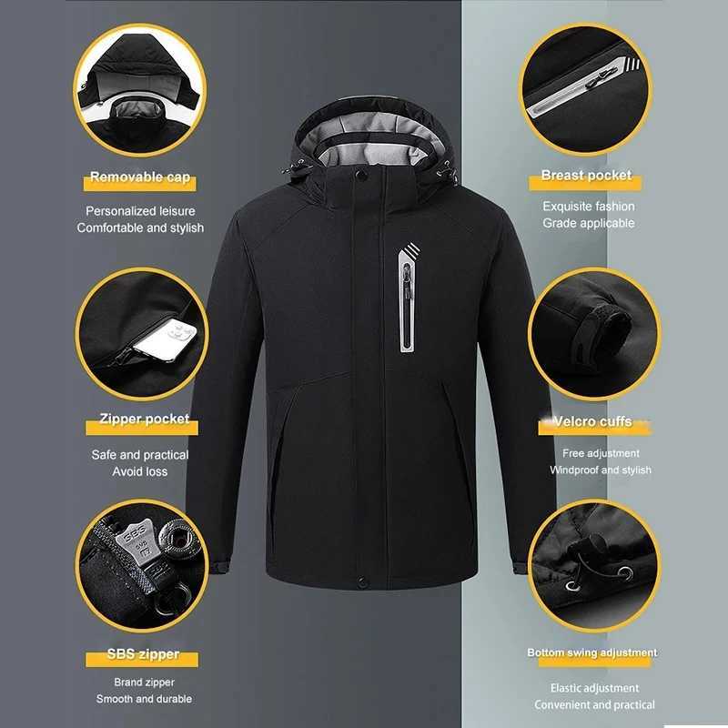 15 Areas Heated Jacket USB Mens Womens Winter Outdoor Electric Heating Jackets Warm Sports Thermal Coat Clothing Heatable VestT251107