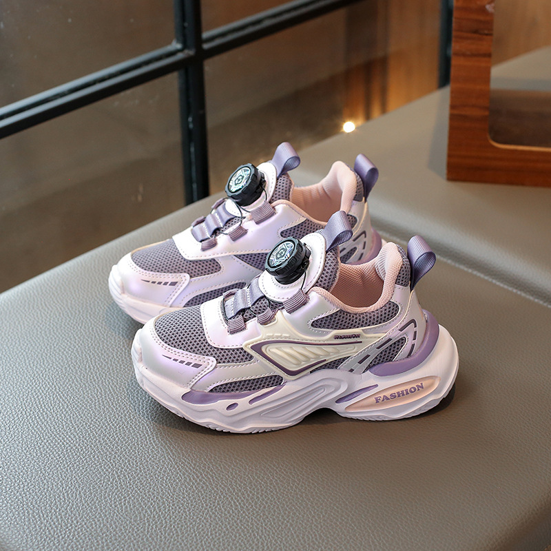 Youth Kids Basketball Shoes for Toddler Running Walking Light Weight Boy Girl Sport Sneakers With Swivel Buckle Design Trainers Big Size 26 - 37 K0132