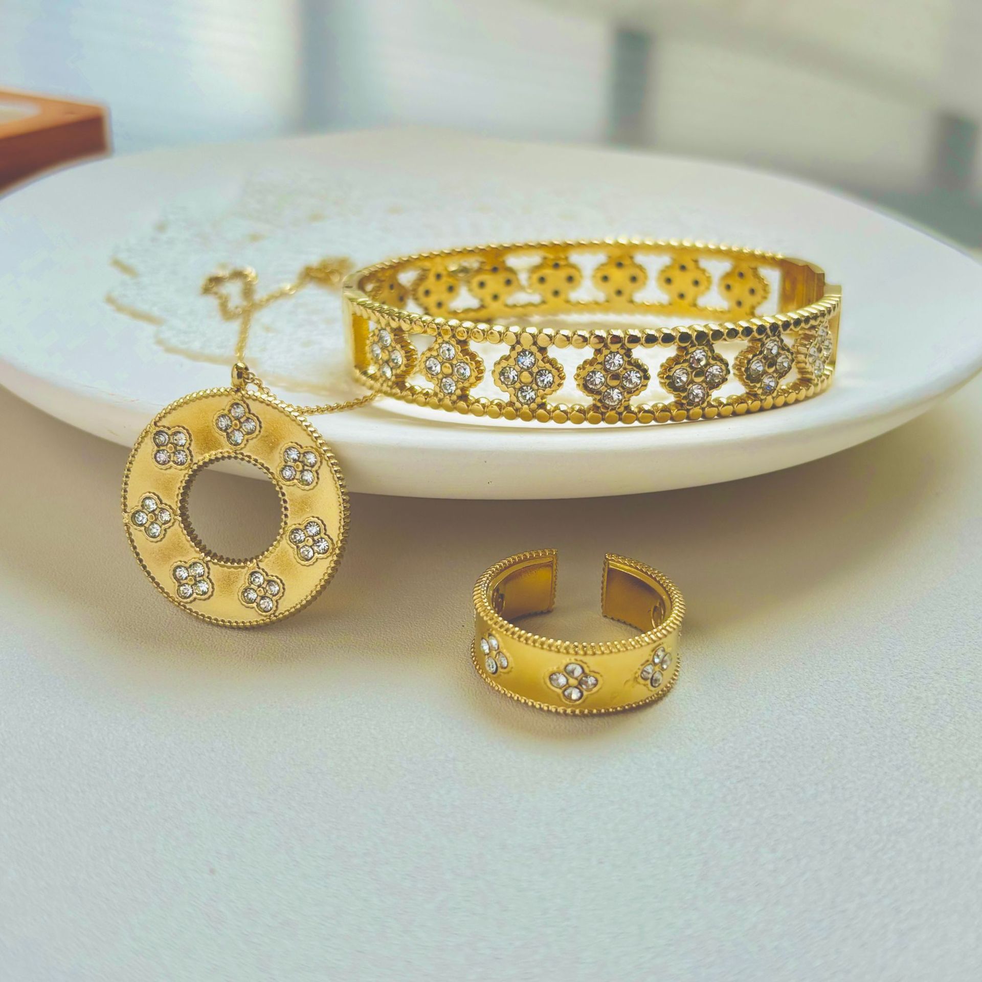 Designer Necklace For Women's Necklace Stainless Steel Earring Bracelet Rings Collection Personality Simple Style Luxury Fashion Necklace K300