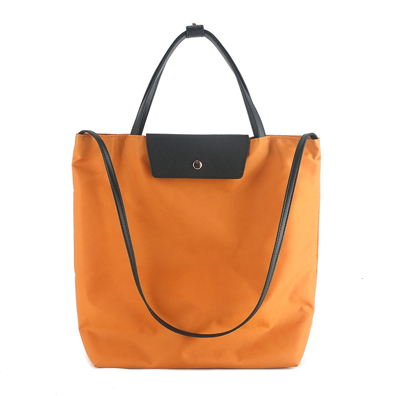 Early Spring 2025 New Nylon Collar Leather Tote Carrying Shoulder Bag Casual Large Capacity
