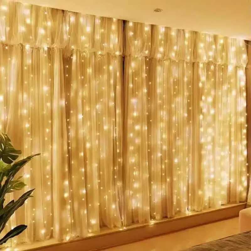 Christmas Home Decoration 3/4/6M Festoon LED Curtain Lights Fairy Garland on The Window USB 8 Modes Light String Wedding Party W251107