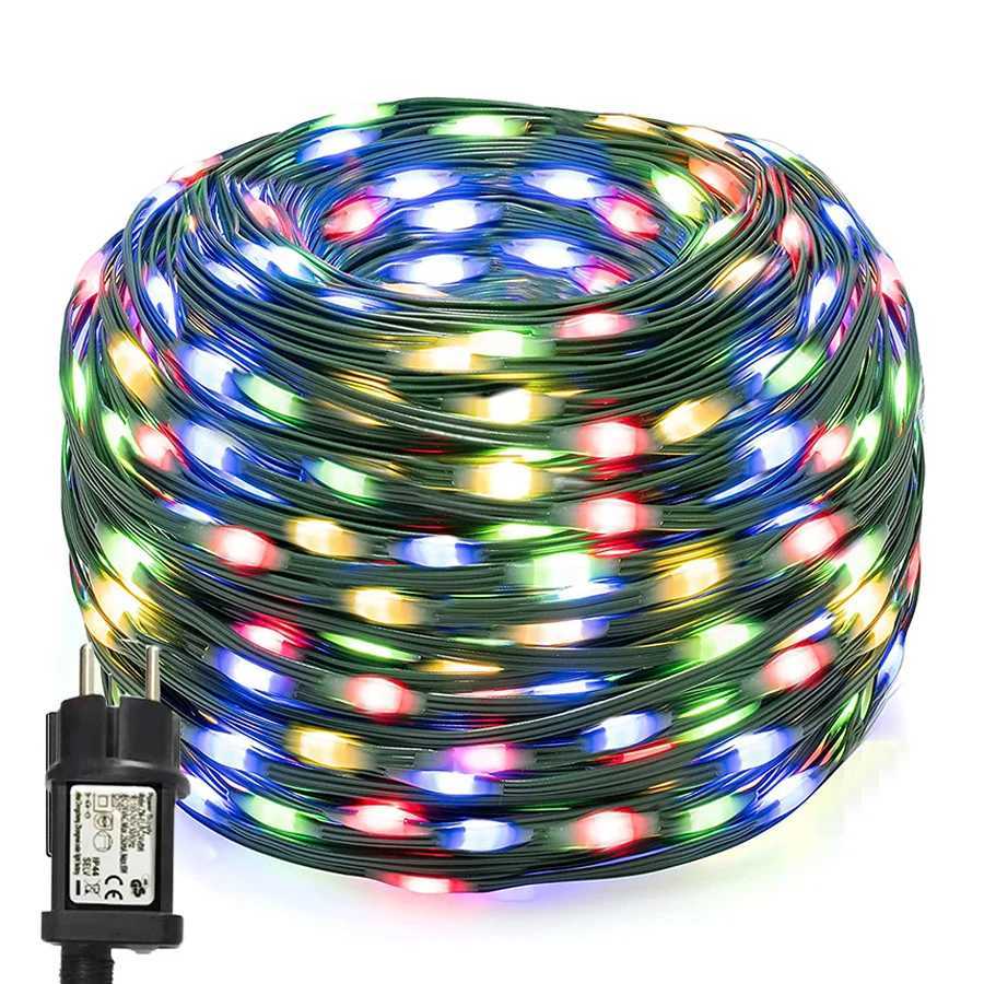 24V Waterproof LED Green Cable String Lights Outdoor 10/20/50/100M Christmas Fairy Lights Garland for Garden Wedding Party Decor W251107