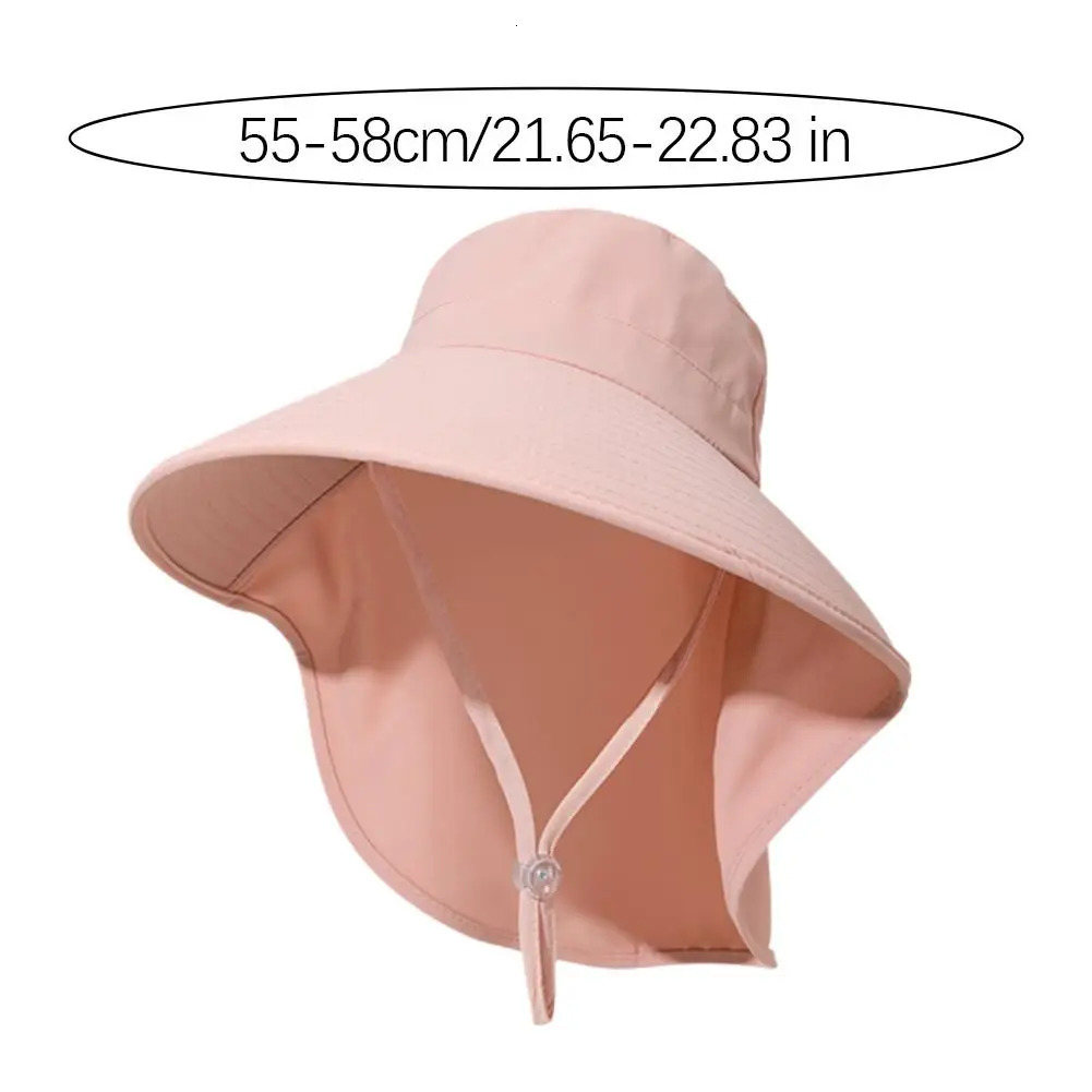 Summer hat outdoor UV neck sunscreen cover suitable for women fishing hiking wide Brim Shawl sun proof tail 250326