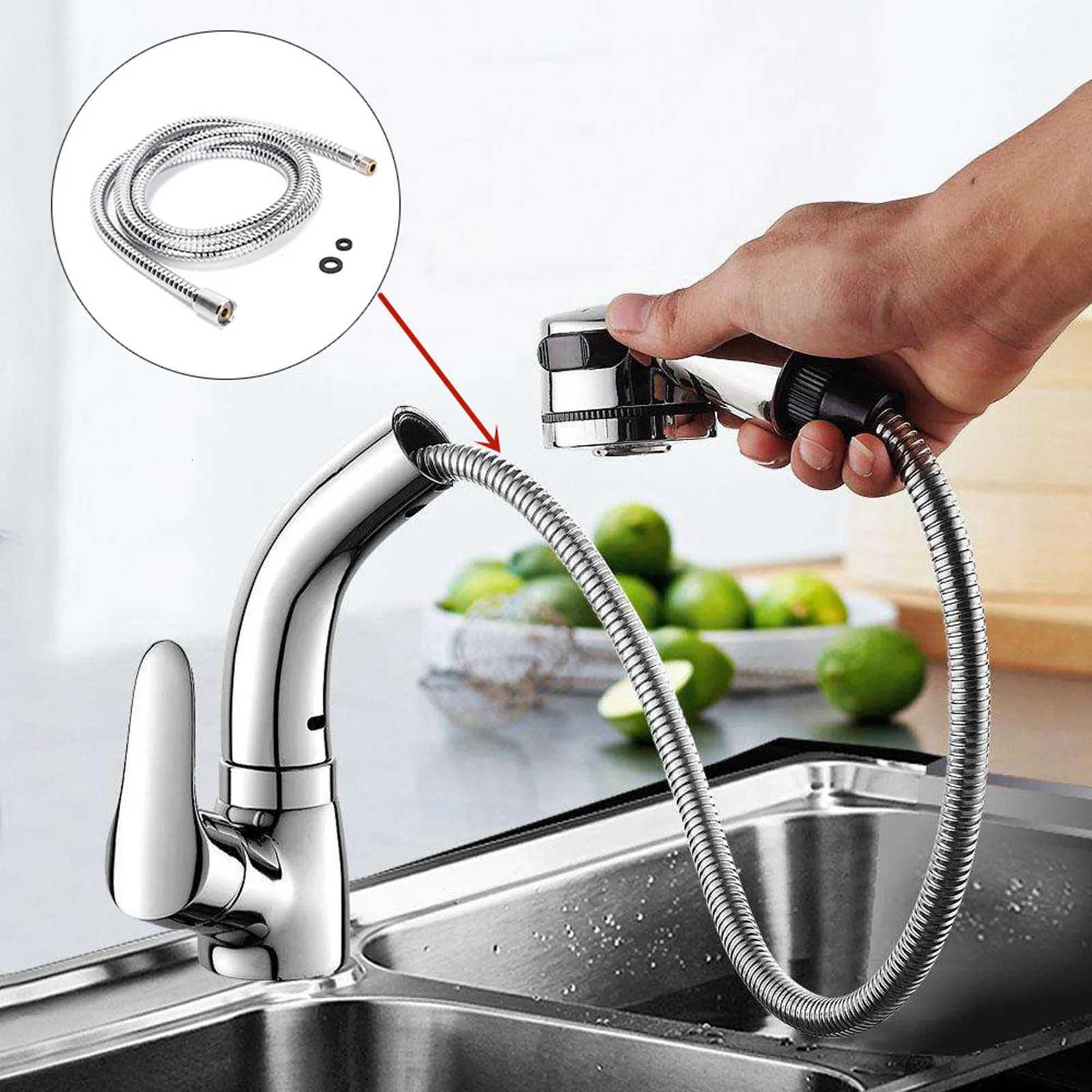 Kitchen Faucet Pl Out Hose Stainless Steel PlatedM15G1/2 78inch Replacement Cpatible With Grohe Ladylux EuroPlus Alira Y251107
