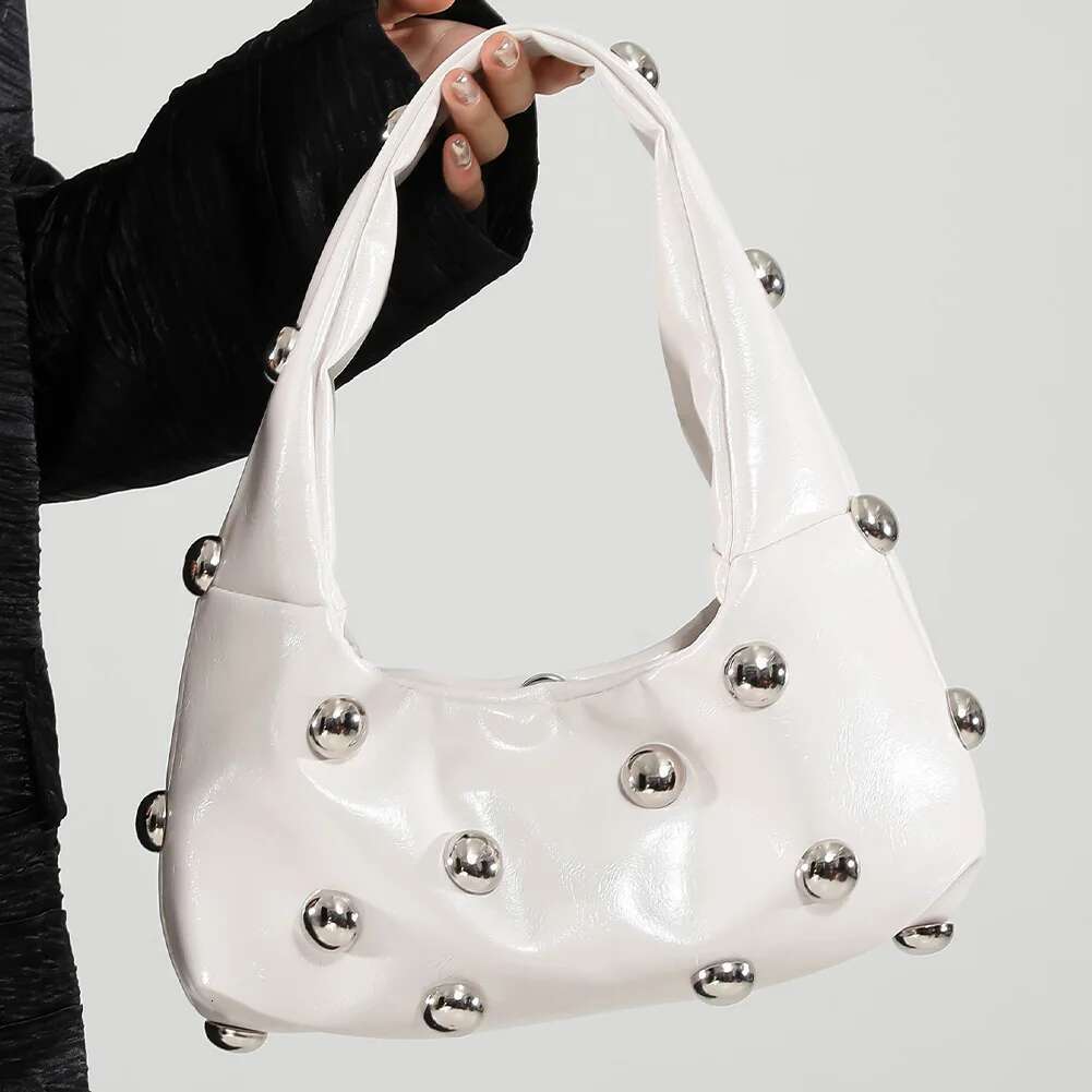 Personalized PU Rivet Fashion Shoulder Bags Solid Color Crossbody High-End Women Handbag Brand Satchel Small Tote Bag