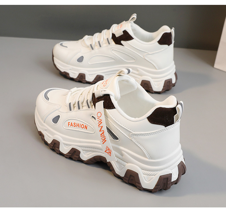 New Casual shoes women Dad Shoes fashion comfortable thick soled shoes breathable trendy sports shoes daily outdoor