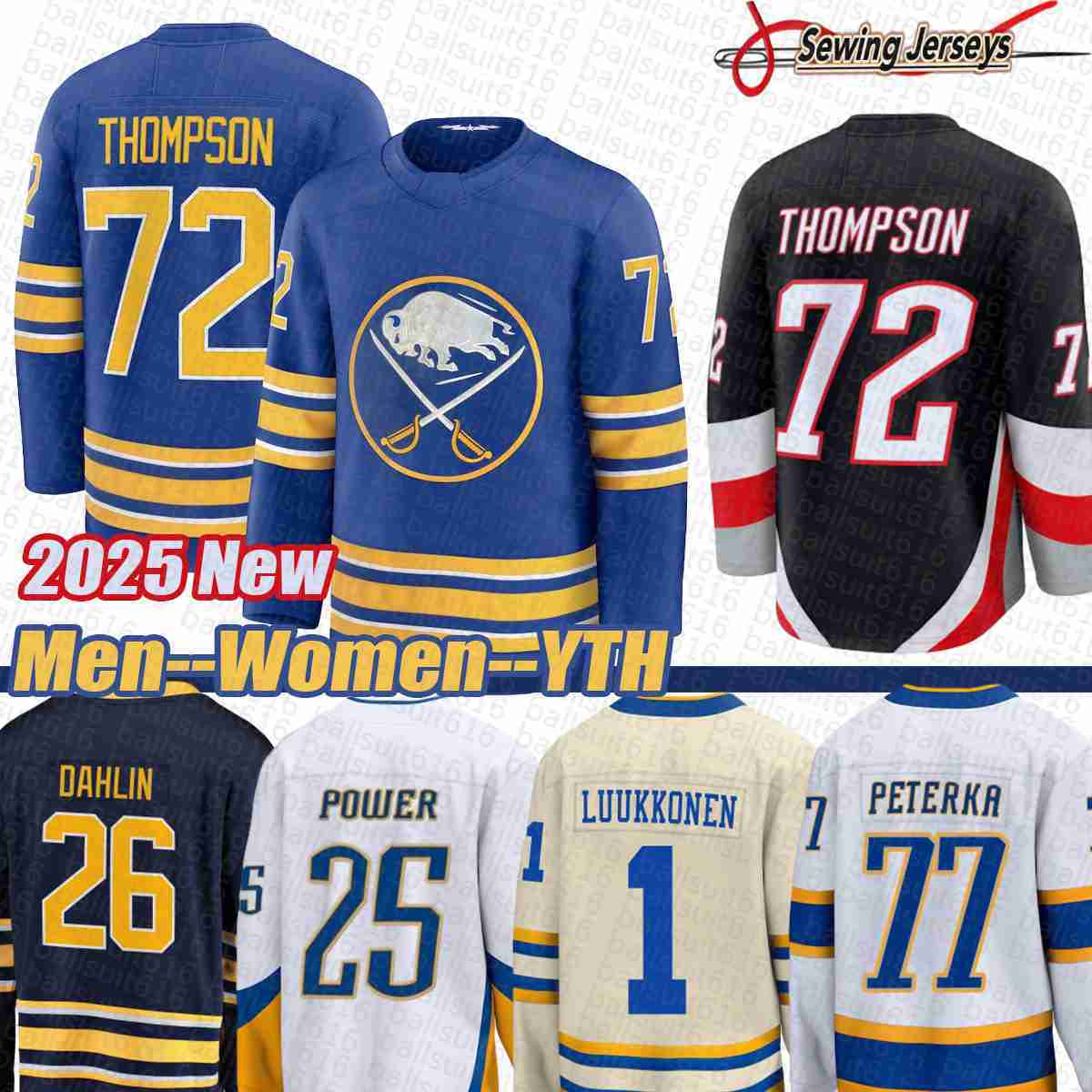 buffaloES sabres jersey 72 Tage Thompson hockey jersey Alex Tuch Rasmus Dahlin Jason Zucker JJ Peterka Power DylanS Cozens Bowen Byram UkkoPekka Luukk