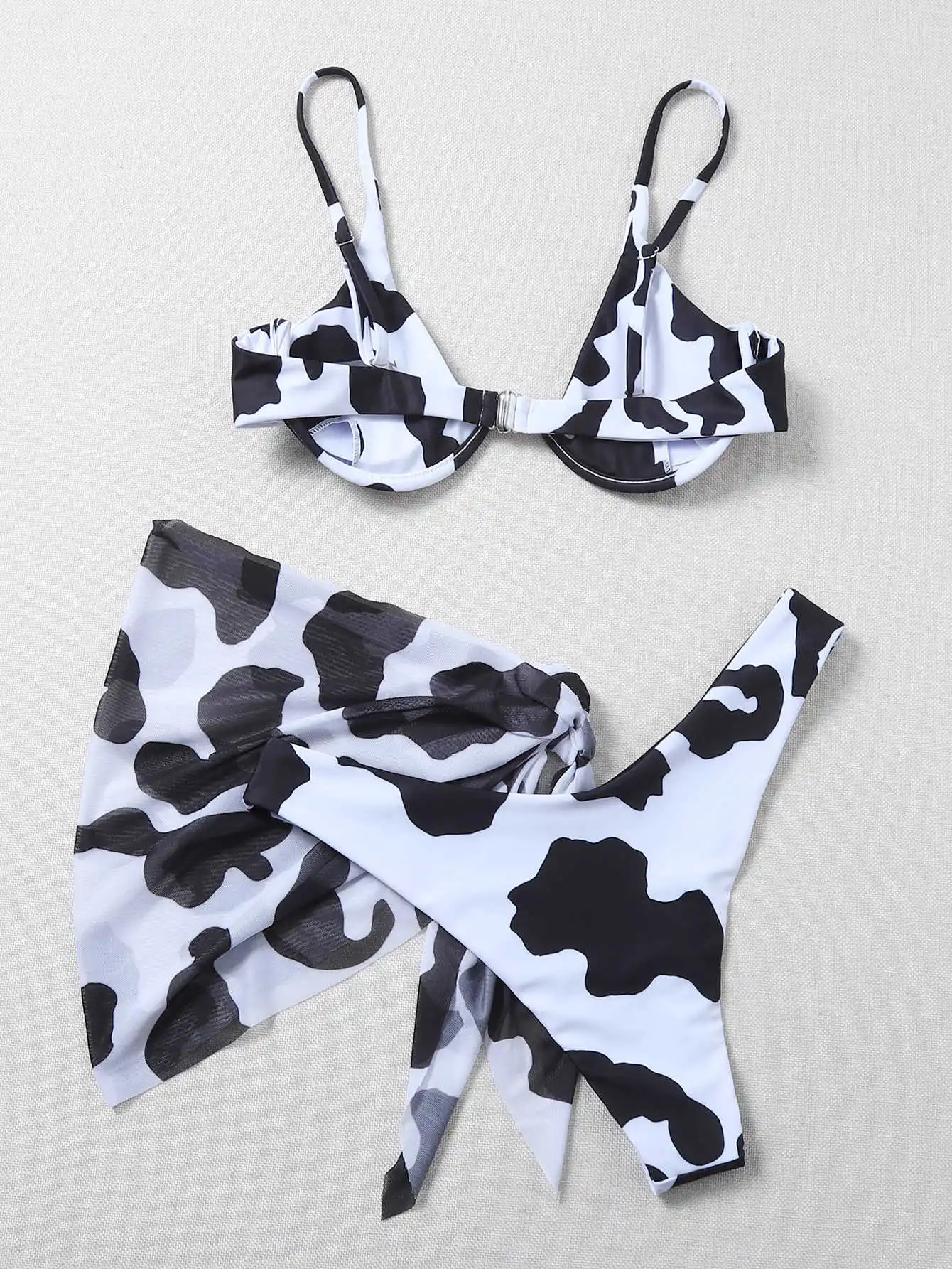 3piece push up bikini womens thong swimsuit sexy Brazilian apron 250313