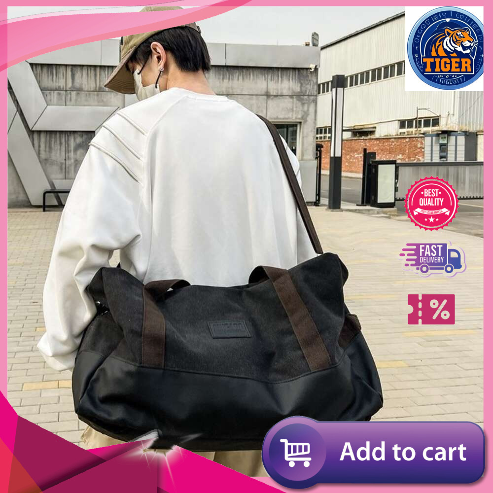 Ddmytiger Ddmytiger New Wear Resistant Canvas For Men S Fiess Large Capacity Fashionable Travel Bag Crossbody Sports Carrying H