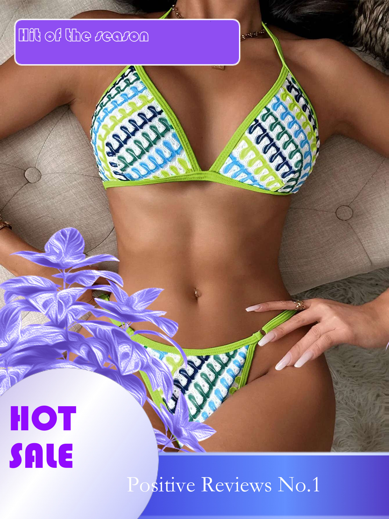 Dongdumaoyi Sexy Green Contrast Bikini Set Women Mesh Patchwork Push Up Micro Swimsuit Brazilian Cut Out Bathing Suit Thong Swimwear