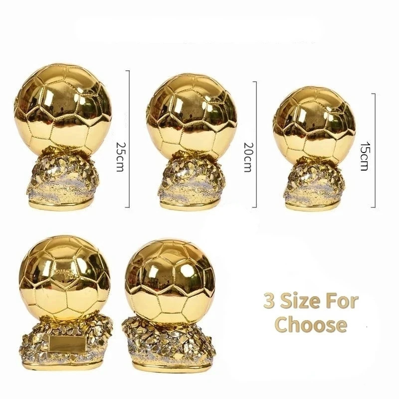 European Football Ballon dOr Soul Ball Championship Player Match Award Fan Gift Gold Cup 250407