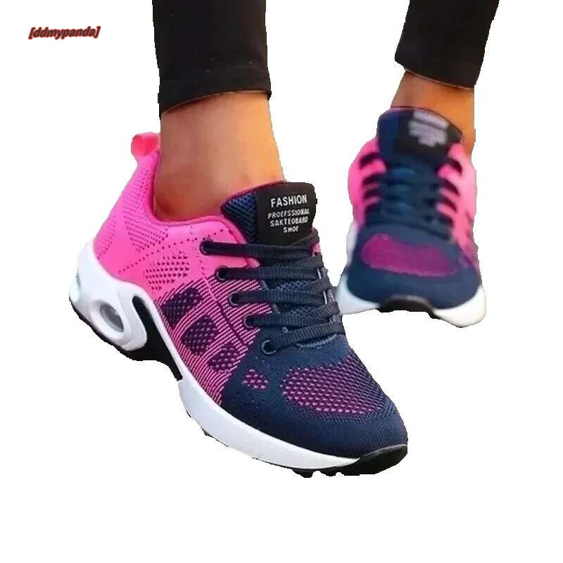 Running Women Breathable Outdoor Light Weight Sports Shoes Casual Walking Platform Ladies Sneakers Black 2021 ddmypanda