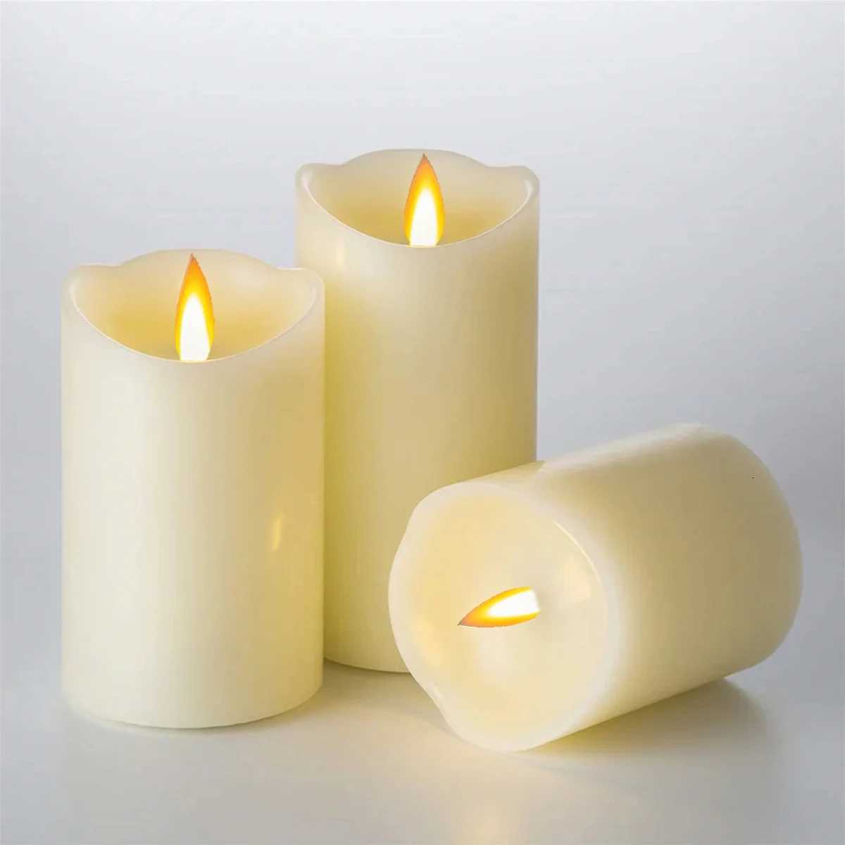 3pcs/set LED Flameless Candles Flickering Light with Remote Control for Christmas Festival Wedding Home Party Decor Lighting W251107