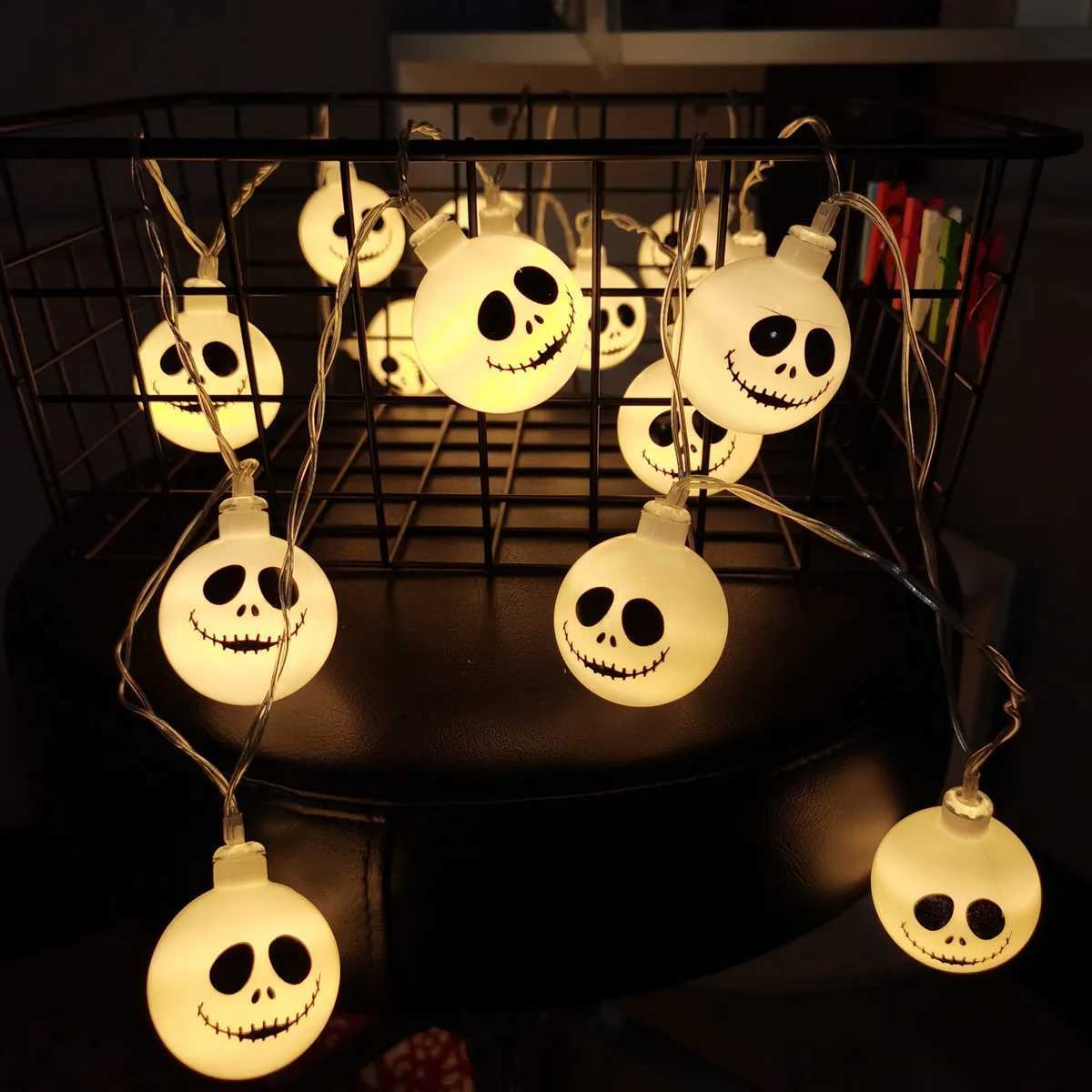 2025 Halloween Grimace String Lights Indoor Battery/Usb Operated Hanging Lamp For Home Decor Christmas Festival Light 302 W251107