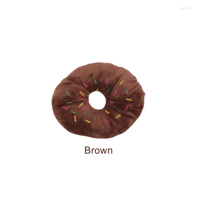 Update Soft Dog Donuts Plush Pet Toys For Dogs Chew Toy Cute Puppy Squeaker Sound Funny Small Medium Interactive
