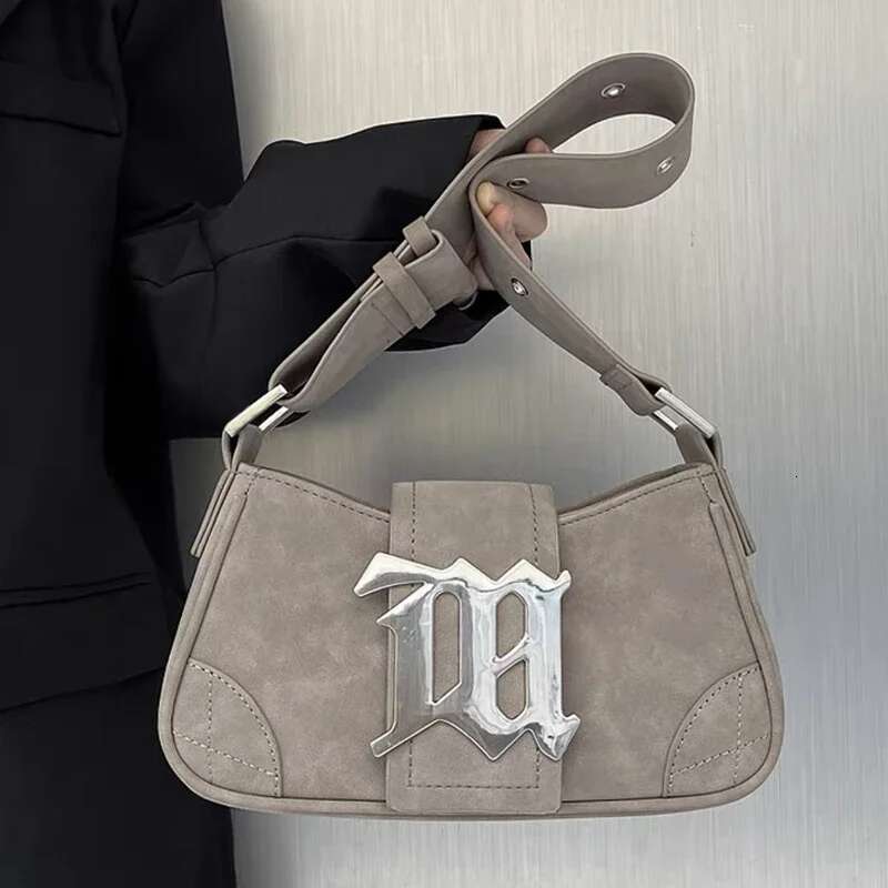 Casual Bags For Women Designer Brand Handbags And Purses 2024 New In PU Nubuck Sheet Metal Decoration Crossbody Bag Small