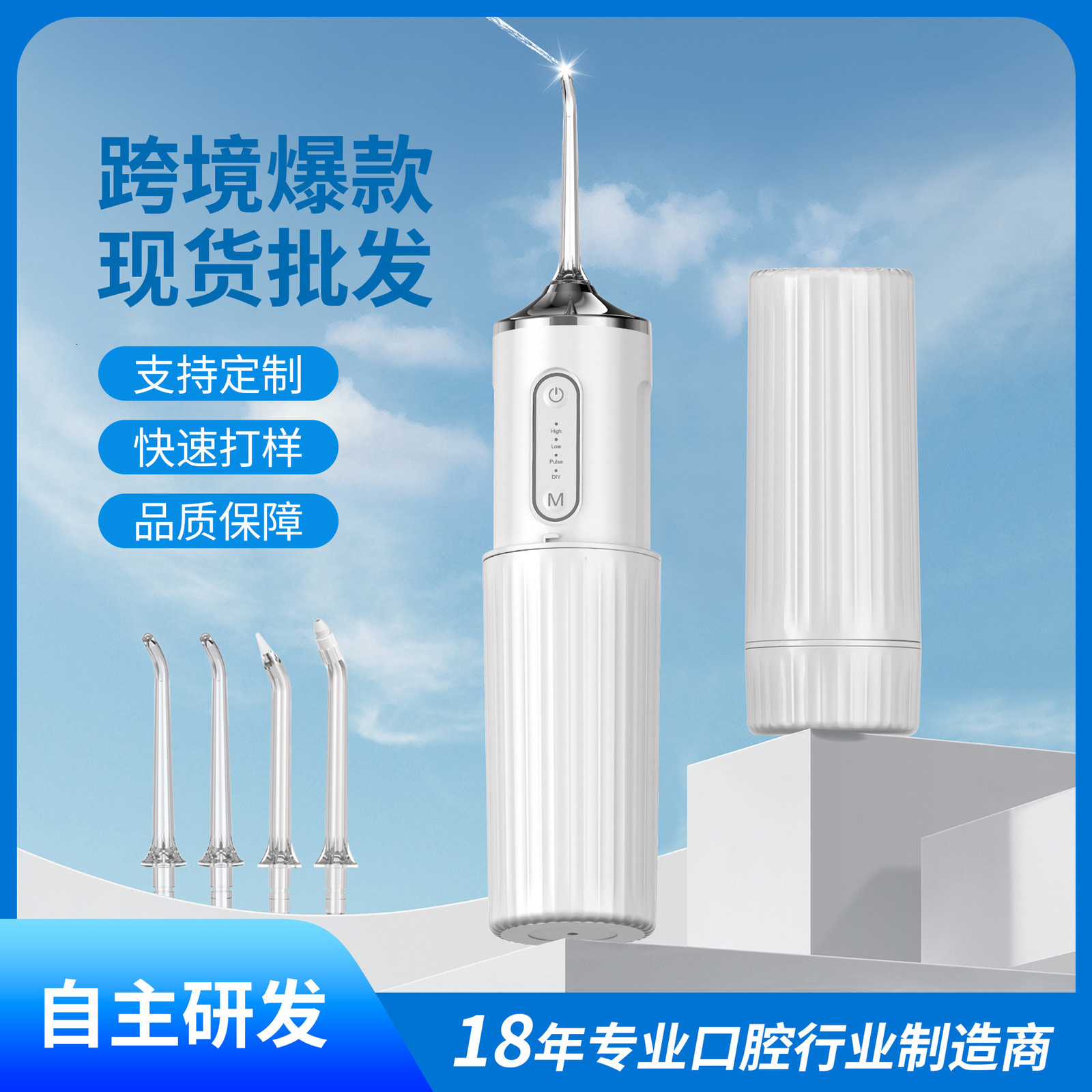 Sejoy Oral Irrigator Portable Dental Water Flosser USB Rechargeable Water Jet Floss Tooth Pick 5 Jet Tip 3 Modes Teeth Clean 250527