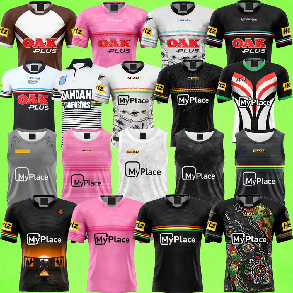 S-5XL Penrith Panthers 2024 2025 2026 Rugby Jerseys vest 24 25 26 League shirt retro Indigenous version Special Edition Tee Mens Training uniform ALTERNATE kids
