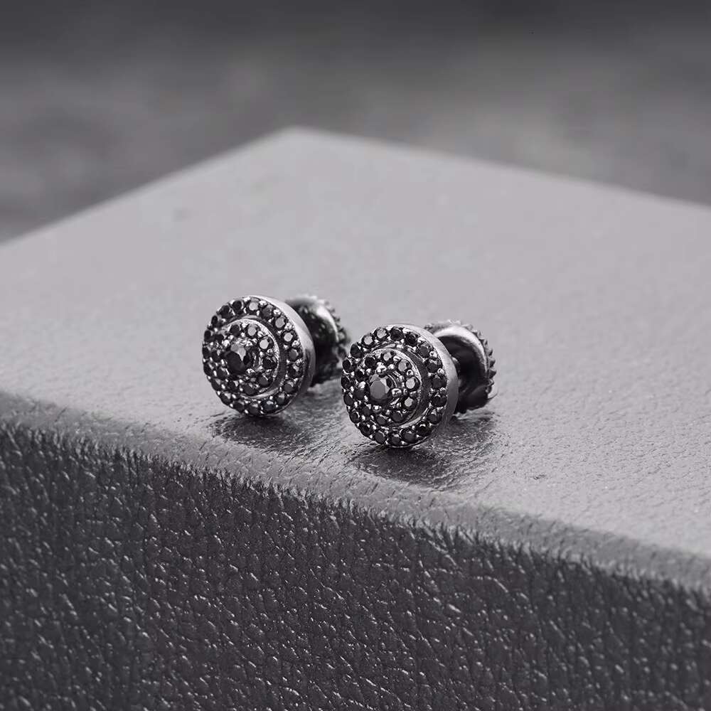 2024 New Minimalist 925 Sterling Silver 18K Gold Plated Hypoallergenic Iced Out Zircon Moissanite Stud Earrings