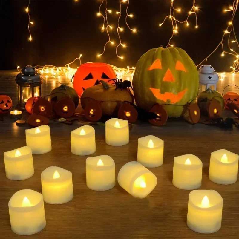 24/1Pcs LED Electronic Candles Light Battery Operated Flameless Flickering Tea Lights Table Candle Lamp Wedding Party Decor Lamp W251107