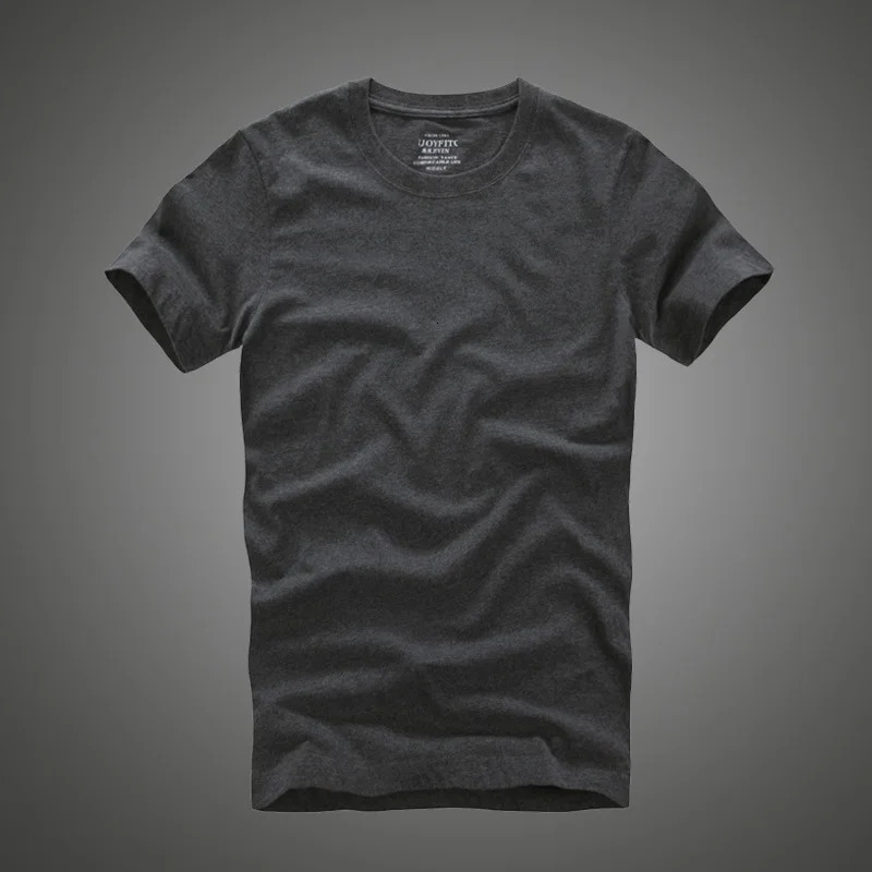 Men Tshirt 100% Cotton Solid Color O-Neck Short Sleeve T shirt Male High Quality Tops Soft Clothing 250401