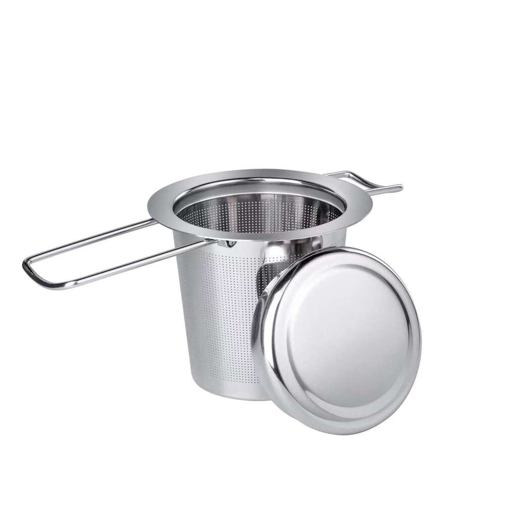 304 Stainless Steel Strainer Folding Double Ear Infuser Accessories Tea Leaf Filter Wholesale