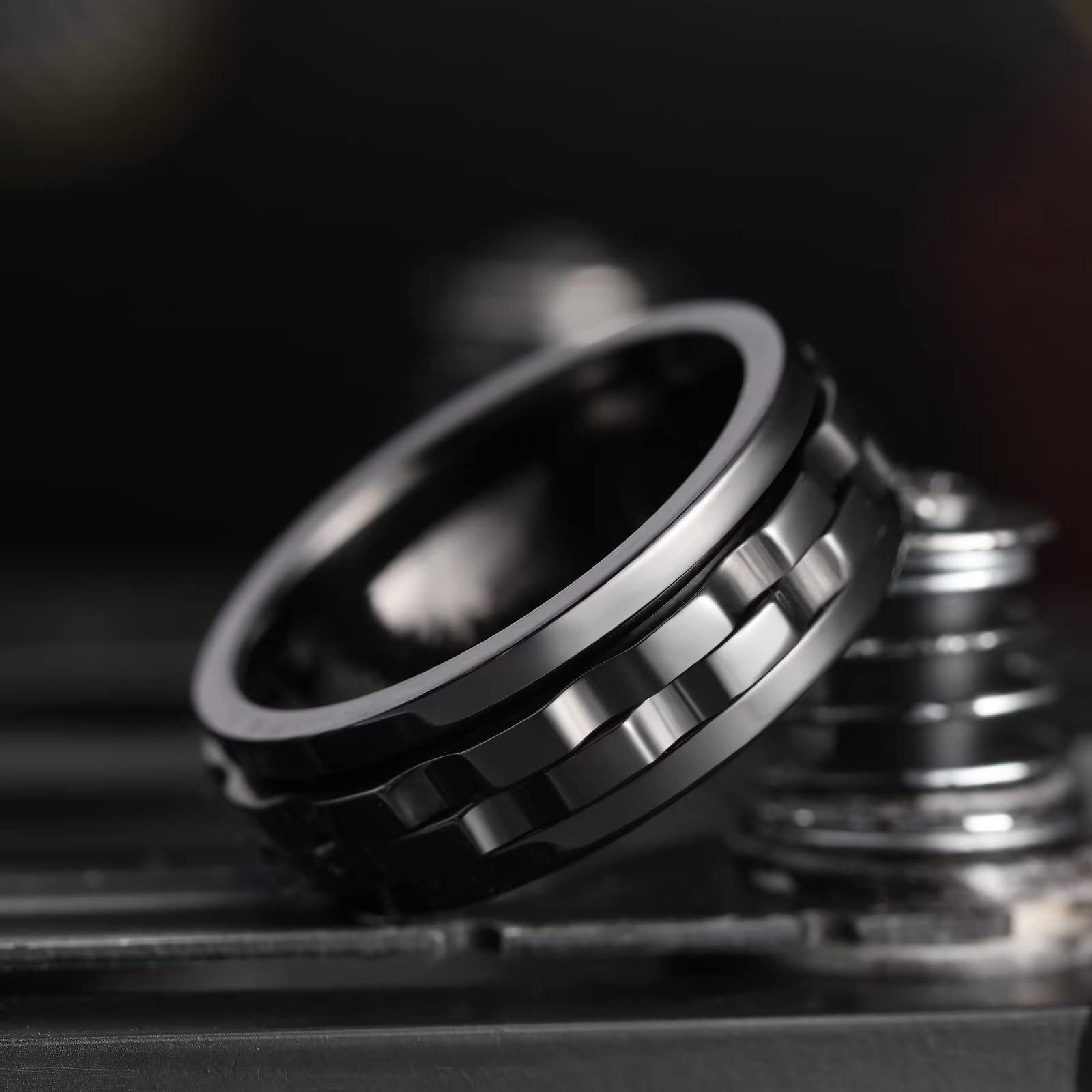 New best-selling niche stress relieving and anti anxiety gear for men, trendy rotatable ring