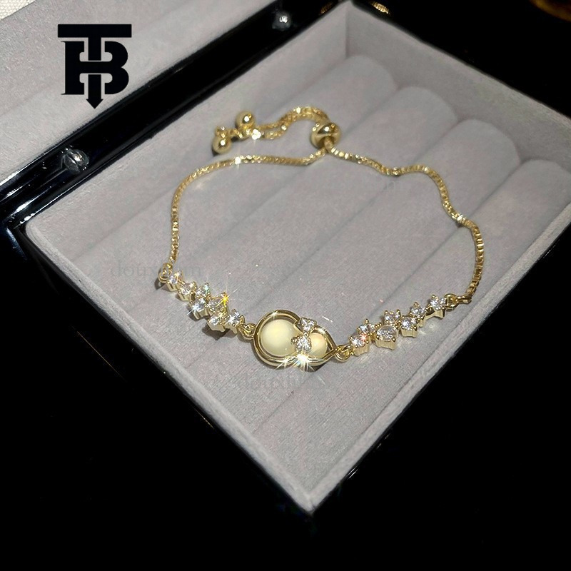 TB BHULAMTE Designer Super Sparkling Zircon Star Flower Bracelet Fashion Luxurious Versatile Exquisite Light Luxury High End Women's Handmade Jew