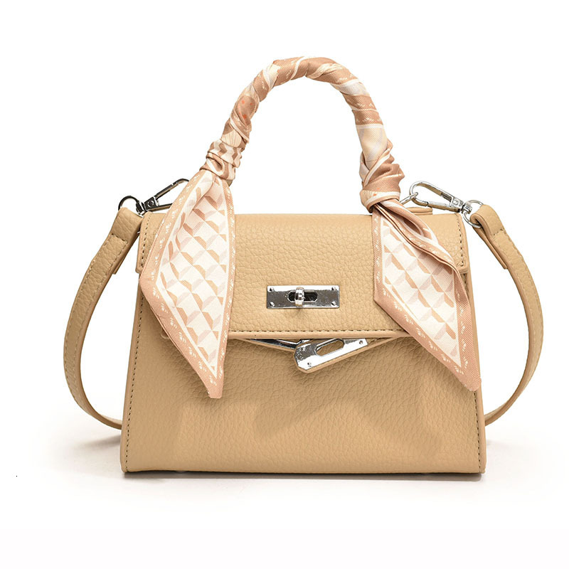 2025S Designer Women S Bag New Western Style Silk Scarf Folded Small Square Popular Versatile Single Shoulder Crossbody Bag Fashion Handbag