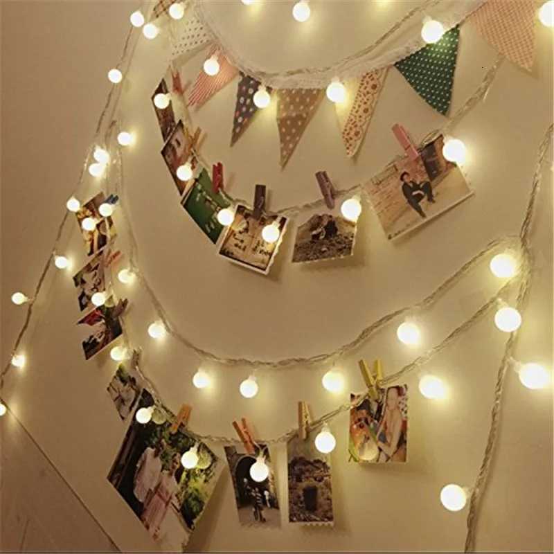 10M 100 LED Globe String Lights Warm White/White Ball Fairy for Party Christmas Wedding New Year Indooroutdoor Decoration W251107