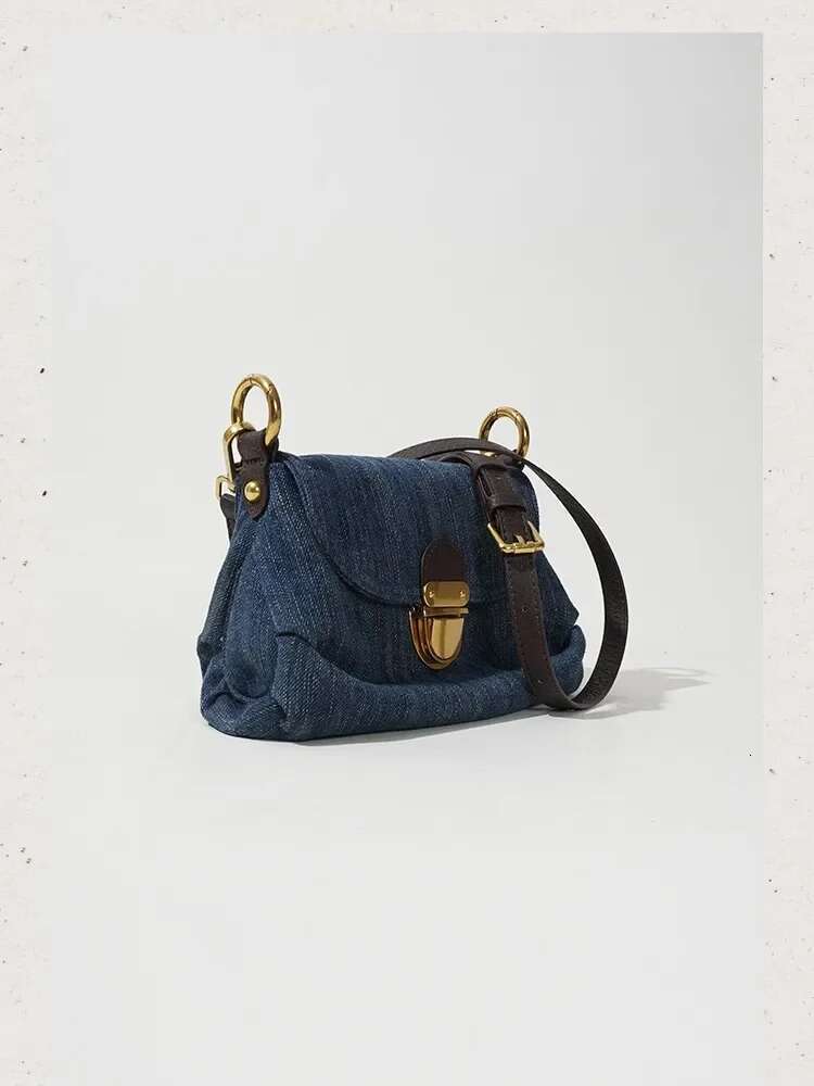 Advanced Fold Lock Crossbody Women Fashion Casual Underarm Handbag 2023 Denim Shoulder Vintage Female Messenger Bag