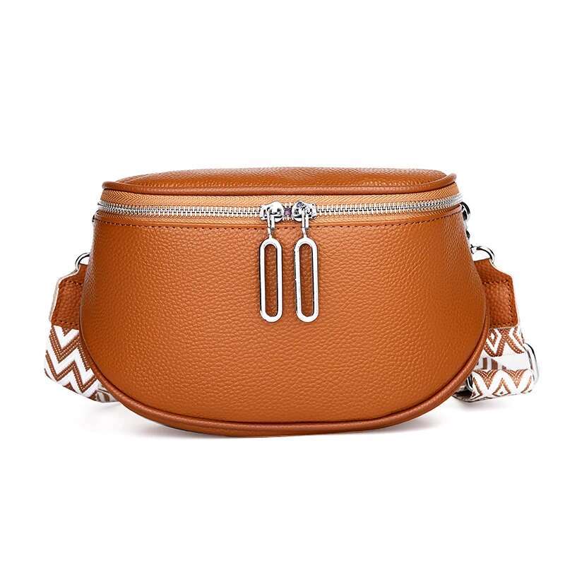 100% Genuine Leather Crossbody Bag For Women Shoulder Bags 2023 Designer Handbag Female Solid Color Messenger Tote Sac