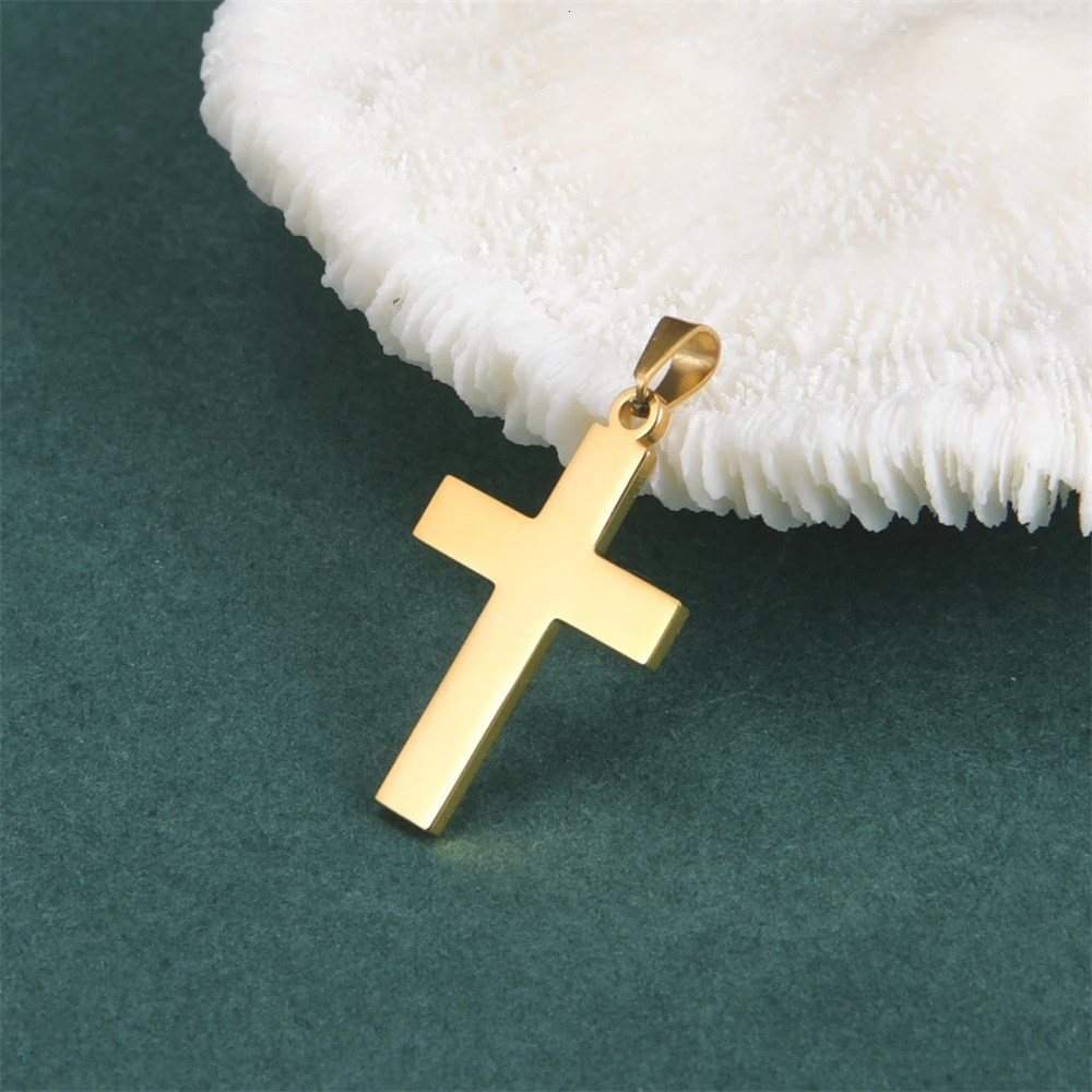 Wholesale 316 stainless steel cross pendant bulk accessories charming cool boys and girls punk hiphop jewelry DIY making gifts 250325