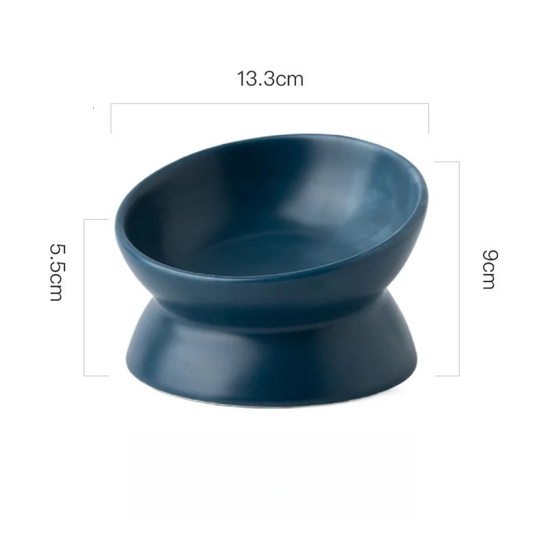 Elevator Cat Bowl Puppy 15 ° Tilted Feeding Plate Ceramic Bracket Feeder Suitable for 6 Colors of Cats and Puppies 250403