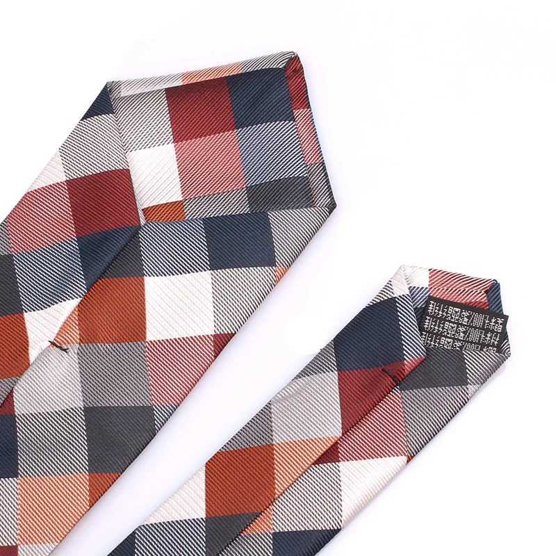 New Jacquard Woven Neck Tie For Men Classic Check Ties Fashion Polter Mens Necktie For Wedding Business Suit Plaid Tie X250407