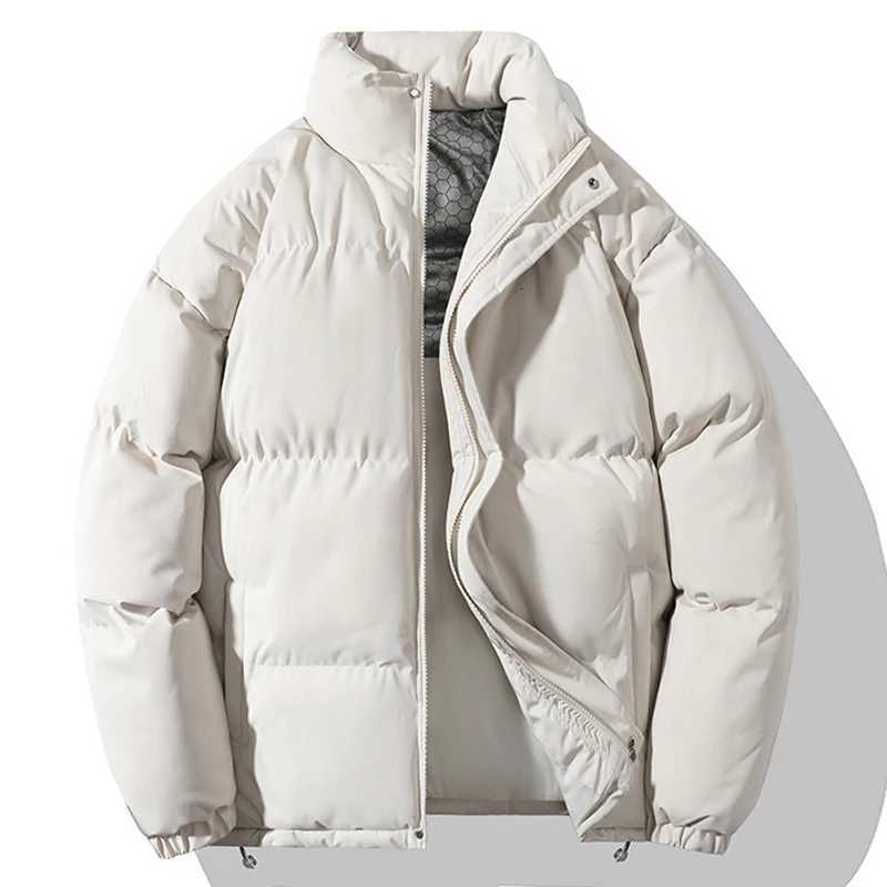 Full Zip Mens Parkas Graphene Puffer Jacket Warm Thick Self Heating Winter Jacket Men Korean Fashion Solid Unisex Coat OutwearT251107