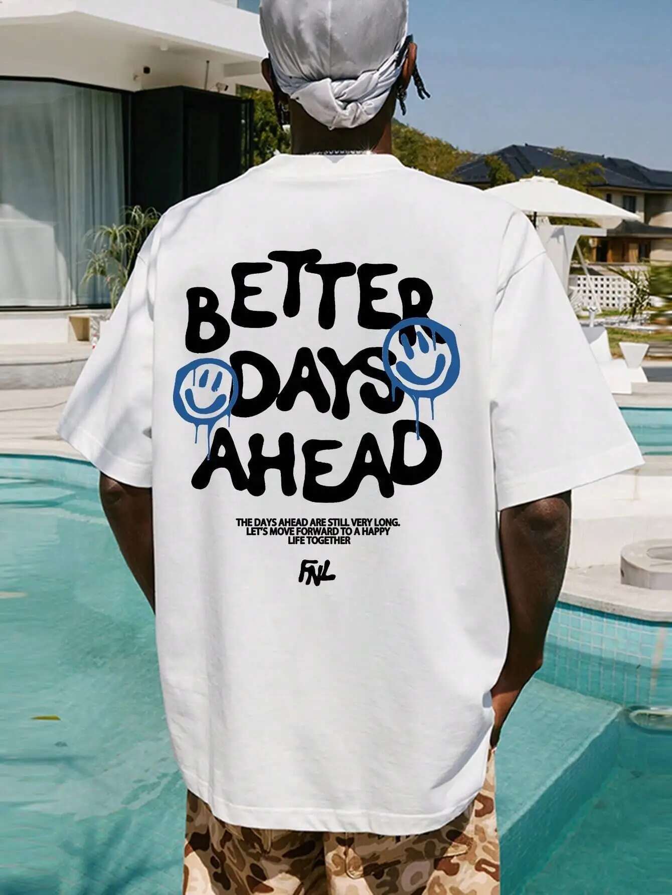Better Days Ahead Letter Graphic Men Women O-Neck Casual Oversize T-Shirt Fashion Cotton Tee Clothes Summer Loose Tshirt