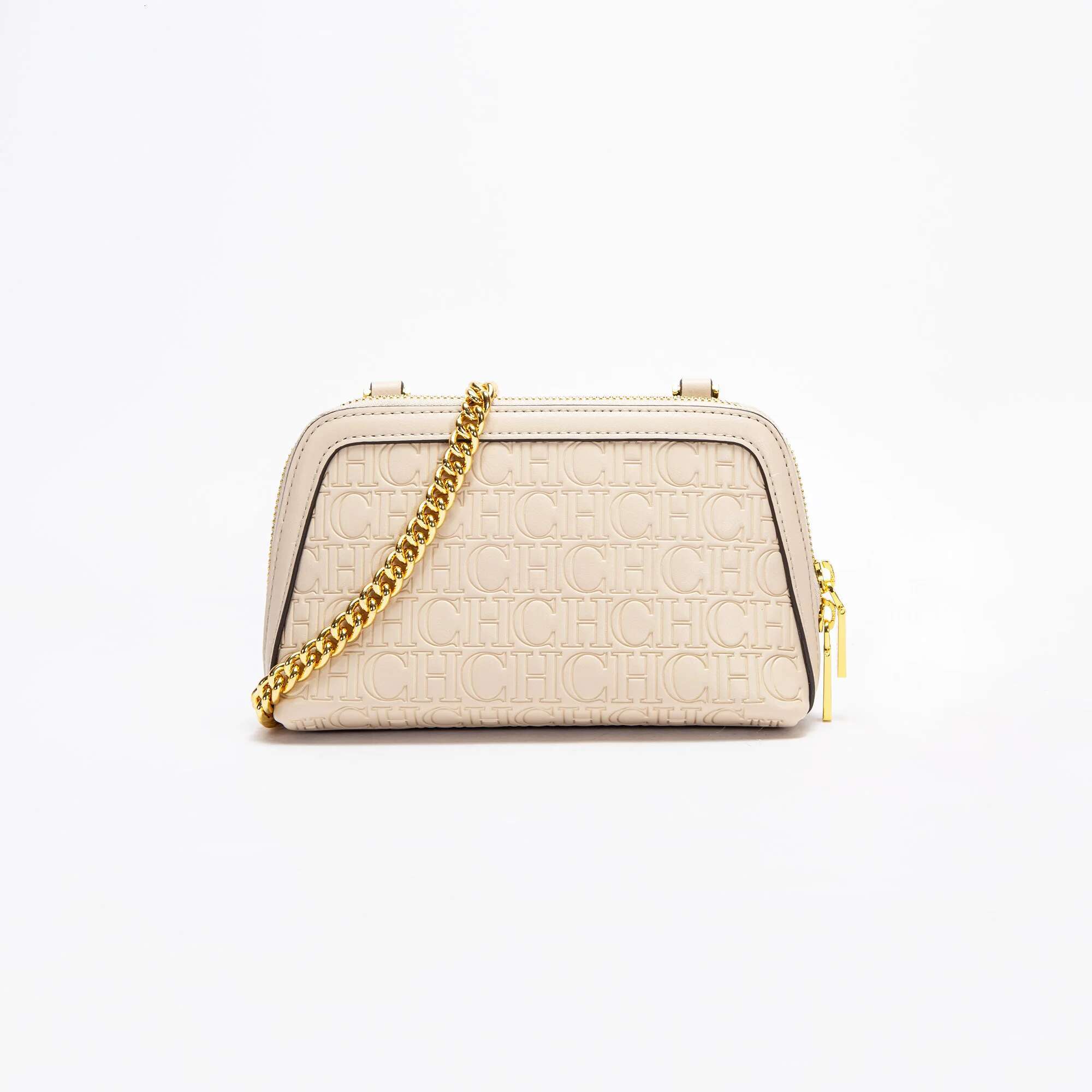 CH Premium Fashion Shoulder Letters Print Design Women's Crossbody Pure Colour Versatile Zipper Dumpg Bag