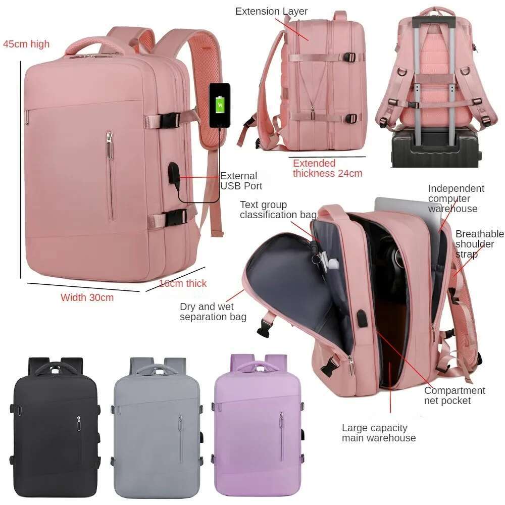 Men's Large Capacity Lage Bag Business Travel Women's Lightweight Student Computer Backpack