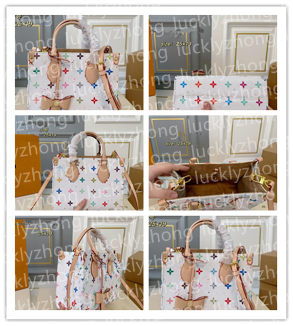 Top Designer Bag Leather Takashi Murakami tote TOTE White Color Shopping Bag Bow Accessories Shoulder Purse 3 sizes